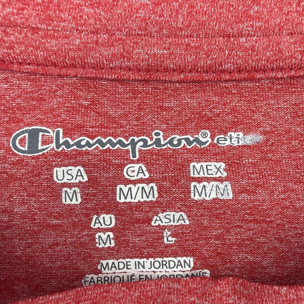 Champion Athletic T Shirt Men's Medium Red Heather Performance Short Sleeve - Picture 4 of 8